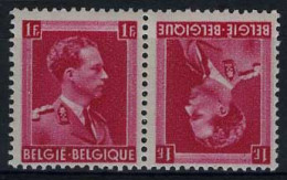 België KP22 * - Koning Leopold III - Kopstaande - Tête-bêche - Tête-bêche [KP] & Zwischensteg [KT]