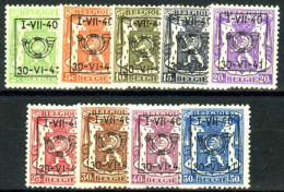 België PRE446/PRE454 ** - 1940 - Klein Staatswapen - Petit Sceau De L'état - Preo Reeks 19 - 9w. - Sobreimpresos 1936-51 (Sello Pequeno)