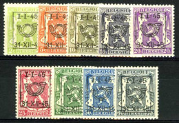 België PRE529/PRE537 * - 1945 - Klein Staatswapen - Petit Sceau De L'état - Preo Reeks 28 - 9w. - Tipo 1936-51 (Sigillo Piccolo)