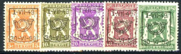 België PRE594/PRE598 ** - 1949 - Klein Staatswapen - Petit Sceau De L'état - Preo Reeks 37 - 5w. - Typos 1936-51 (Kleines Siegel)