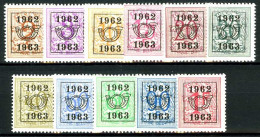 België PRE725/PRE735 ** - 1962 - Cijfer Op Heraldieke Leeuw - Chiffre Sur Lion Héraldique - Preo Reeks 55 - 11w. - Typografisch 1951-80 (Cijfer Op Leeuw)