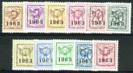 België PRE736/PRE746 ** - 1963 - Cijfer Op Heraldieke Leeuw - Chiffre Sur Lion Héraldique - Preo Reeks 56 - 11w. - Typo Precancels 1951-80 (Figure On Lion)