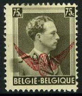 België S25-Cu *  - Koning Leopold III Met Opdruk - Brede Grijze Balk Naast Schouder - 1931-1960