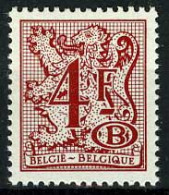 België S76P7 ** - Cijfer Op Heraldieke Leeuw - 4F Bruin - Typopapier - Blauwe Gom P7 - Dienstzegels - Timbres De Service - Ungebraucht