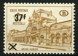 België TR404 ** - Stat.ion Aarlen Met Opdruk - Timbres Colis Postaux - Gare D'Arlon Surch. - WIT Papier - Papier BLANC - Neufs