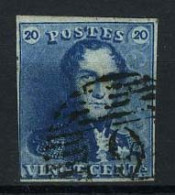 België 2 - 20c Blauw - Koning Leopold I - Epauletten  - 1849 Schulterklappen