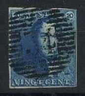 België 2 - 20c Blauw - Koning Leopold I - Epauletten - P.34 - Dison - 1849 Epaulettes