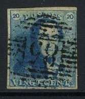 België 2a - 20c Lichtblauw - Koning Leopold I - Epauletten - 85 - Namur - 1849 Epaulettes