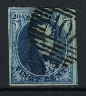 België 7A - 20c Blauw - Koning Leopold I - Medaillon - Dik Papier - 2 Voisins - 1851-1857 Medaglioni (6/8)