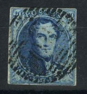 België 7A - 20c Blauw - Koning Leopold I - Medaillon - Dik Papier - 4 - 1851-1857 Médaillons (6/8)