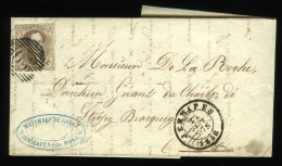 België 10A - P65 - Brief Van Matthaei-De Gorge Te Jemappes - Naar Monsieur De La Roche Te Strépy Bracquesgnies - 1858 - 1858-1862 Medallions (9/12)