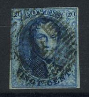 België 11A - 20c Blauw - Koning Leopold I - Rond Medaillon - 1858-1862 Medallions (9/12)