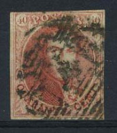 België 12A - 40c Vermiljoen - Koning Leopold I - Rond Medaillon - 1858-1862 Medallions (9/12)