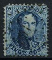 België 15 - 20c Blauw - Koning Leopold I - Getande Medaillon (met Ronde Hoek) - 1863-1864 Medaillen (13/16)