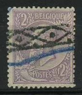 België 52 - Koning Leopold II - Roi Léopold II - 2F Violet Op Lichtpaars - Gestempeld - Oblitéré - 1883 Leopold II