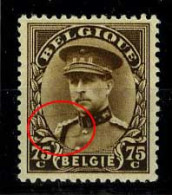 België 341-Cu ** - Koning Albert I - Albert Met Kepi - Bruine Rechthoek Op Uniform - Rectangle Brun Sur Uniforme - Other & Unclassified