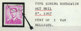 België 1067P3-Cu - Koning Boudewijn - Punt Op I - Point Sur Le I - 1931-1960