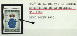 België 1248-Cu - Wapenschild - Punt Boven 1963 - Point Sur 1963 - Sonstige & Ohne Zuordnung