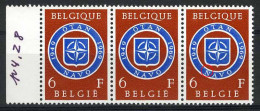 België 1496-Cu - 20 Jaar Navo-verdrag - "N" Met Wit Streepje - Le "N" De Navo Avec Trait Blanche - Autres & Non Classés