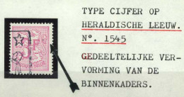 België 1545-Cu - Heraldieke Leeuw - Kaderlijn Vervormd - Cadre Modifié - 1931-1960