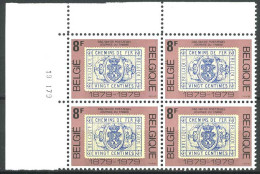 België 1929 - Dag Van De Postzegel - Blok Van 4 - 19 1 79 - Coins Datés
