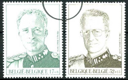 België 2738/39 SPEC - Koning Leopold III - Koning Boudewijn - PERSSTEMPEL - Specimen - Perszegels - PRESSE - Oblitérés