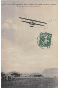 Aviation . N°46320 . Concours D Aeroplanes De Reims Biplan Maurice Farman.  Avion . Aviateur . - Meetings