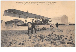 Aviation . N°46327. Concours D Aviation De Reims . Biplan Henri Farman.  Avion . Aviateur . - Riunioni