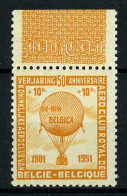 België E60 ** - Ballons "Belgica" - 50 Jaar Aero-Club Van België - Erinnophilie [E]