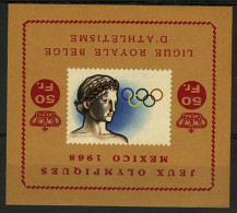 België E103 - Cu - Olympische Spelen Mexico 1968 - Bruin - FR - Omgekeerde Tekst - Texte Renversé - Erinnophilie [E]