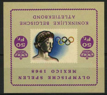 België E104 - Cu - Olympische Spelen Mexico 1968 - Grijs - NL - Omgekeerde Tekst - Texte Renversé - Erinnophilia [E]