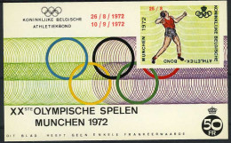 België E121 - Olympische Spelen - München 1972 - Kogelstoten - Met Opdruk - Avec Surcharge - Erinnofilie [E]