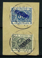 België TX15A + TX16A - Takszegel 30c En 50c - Met Naamstempel Verviers - Postzegels