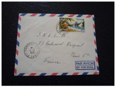 TIMBRE.n°8438.PAPEETE.ILE TAHITI.PARIS.POSTE AERIENNE.1968.PAR AVION - Tahití