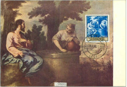 TIMBRES.CARTE MAX.n°9381.ESPAGNE.CANO.JESUS Y LA SAMARITANA.1969 - Maximum Kaarten