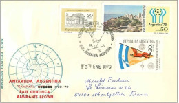 TIMBRES.n°2872.EXPEDITION POLAIRE.ANTARTIDA ARGENTINA-MONTPELLIER FRANCE.BASE CIENTIFICA ALMIRANTE BROWN.1979 - Sonstige & Ohne Zuordnung