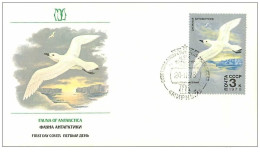 TIMBRES.n°2885.EXPEDITION POLAIRE.FAUNA OF ANTARTICA.1978.SNOWY PETREL.ENVELOPPE TIMBRE ET DESSIN - Autres & Non Classés