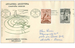 TIMBRES.n°2884.EXPEDITION POLAIRE..ANTARDIDA ARGENTINA-MOREL FRANCE.1970.TIMBRES ET CACHETS - Sonstige & Ohne Zuordnung