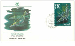 TIMBRES.n°2886.EXPEDITION POLAIRE.FAUNA OF ANTARTICA.1978.WHITE-BLOODED PIKE.ENVELOPPE TIMBRE ET DESSIN - Altri & Non Classificati