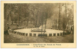 SCOUTISME.n°28172.CHAMARANDE.CAMP ECOLE DES SCOUTS DE FRANCE.LE FEU DE CAMP - Movimiento Scout