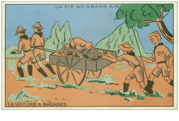 SCOUTISME.n°28206.LA VIE AU GRAND AIR.LA VOITURE A BAGAGES.ILLUSTRATION - Movimiento Scout