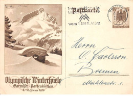 Sports - N°91637 - Jeux Olympiques - Allemagne 1936 - Chalet Sous La Neige, Une Montagne - Entier Postal - Olympic Games