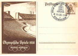 Sports - N°91639 - Jeux Olympiques - Allemagne 1936 - Stade - Entier Postal - Carte Vendue En L'état - Jeux Olympiques