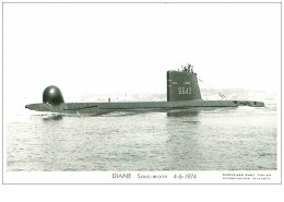 SOUS-MARINS.n°24891.PHOTO DE MARIUS BAR.DIANE.4.6.1974 - Unterseeboote