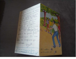 SPORTS.n°24908.BPOULES.PETANQUES.CP DOUBLE.OH MALHEUR QUE TU POINTES MAL.BAISSES TOI UN PEU FANNY ATTEND....A RAGINEL - Bowls