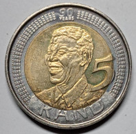 2008 SOUTH AFRICA NELSON MANDELA 90th BIRTHDAY 5 RAND - UNC - Sudáfrica