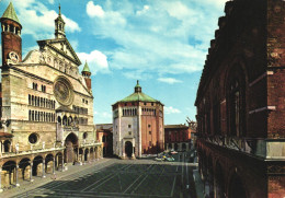 CREMONA, CHURCH, ARCHITECTURE, PALACE, CARS, TOWER, ITALY, POSTCARD - Cremona