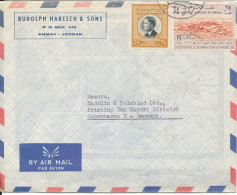 Jordan Air Mail Cover Sent To Denmark 1960?? - Jordanie