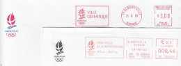 1992 Jeux Olympiques D'Hiver D'Albertville: 2 EMA  (n° RC93802 + HD 106120) Lettres Siglées - Hiver 1992: Albertville