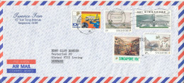 Singapore Air Mail Cover Sent To Denmark 22-3-1990 With More Topic Stamps - Singapur (1959-...)